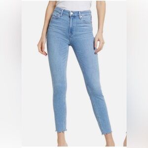 Paige Margot Cropped Light Wash Jeans
